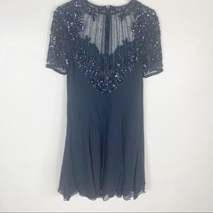 Silk vintage gown Black Tie by Oleg Cassini